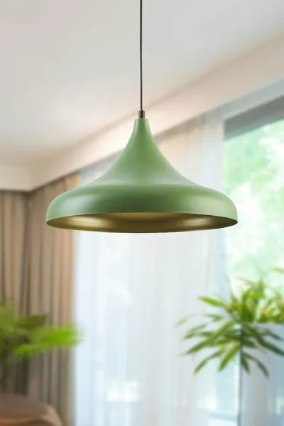 Nil Custom Design Modern Living Room - Kitchen - Cafe Green Interior Gold Single Pendant Chandelier