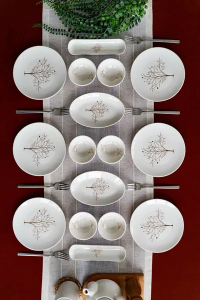 Hayat Ağacı  Parça 6 Kişilik Porselen Kahvaltı Takımı