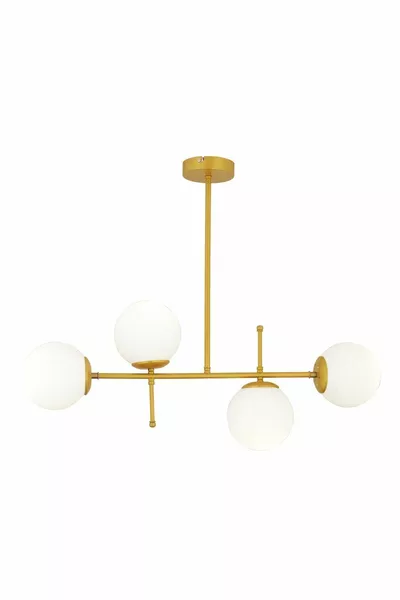 Günay 4-Light Gold Modern Kitchen Dining Table Bedroom Living Room Chandelier