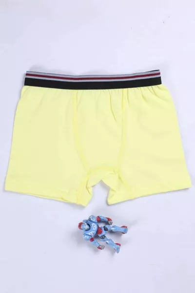 Boys' Cotton 3-Color Yellow Black White 3-Pack Boxer Shorts