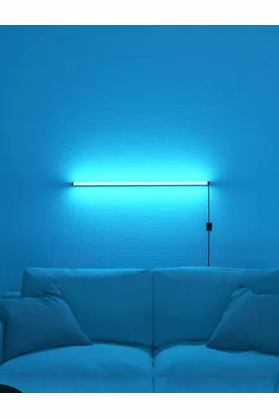 LED аплик за ъгъл с дистанционно управление, RGB светлина, нощна лампа, с дистанционно, см
