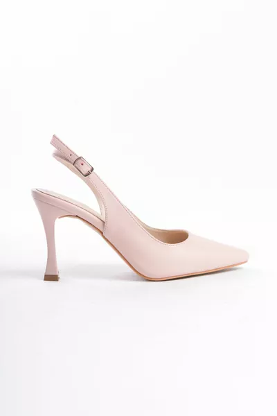 -pdr نسائي مفتوح الظهر مدبب تو بودرة الكعب العالي والخنجر