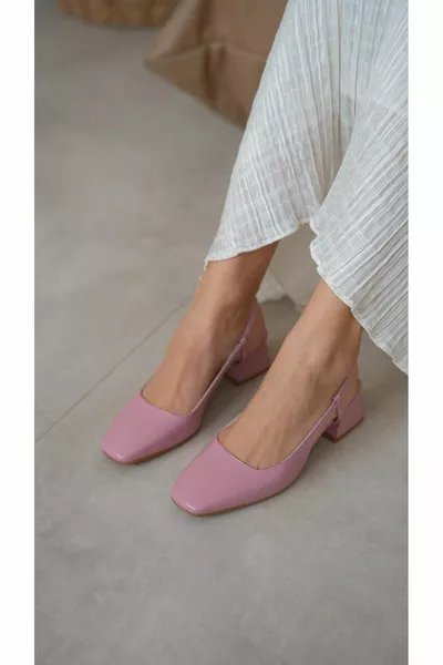 Vardy Pink Lackleder Heels aus echtem Leder
