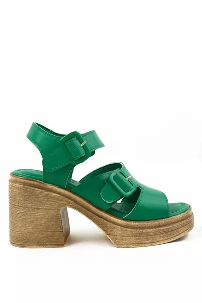 Onl Kadın Yeşil Hennd Ortopedik Yüksek Taban Yüksek Topuk Sandalet Lucest Yeni