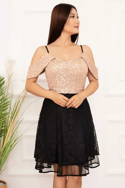 Мадонна: короткое вечернее платье с пайетками 