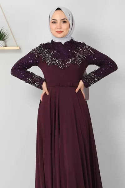 لؤلؤة الحجاب مساء اللباس البرقوق