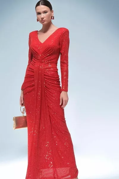 Design Sequined Evening Dress