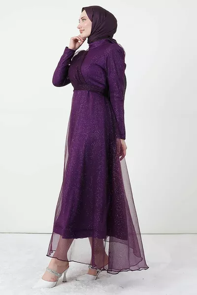 Alara الحجاب مساء اللباس الأرجواني