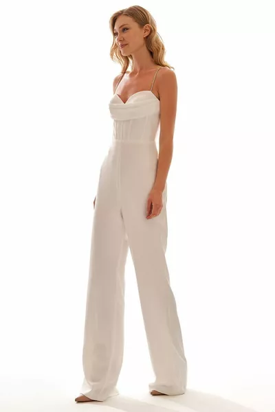  Krepp Riemchen Jumpsuit