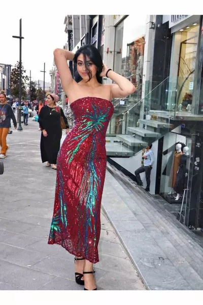 Colorful Sequin Dress Evening Dresses