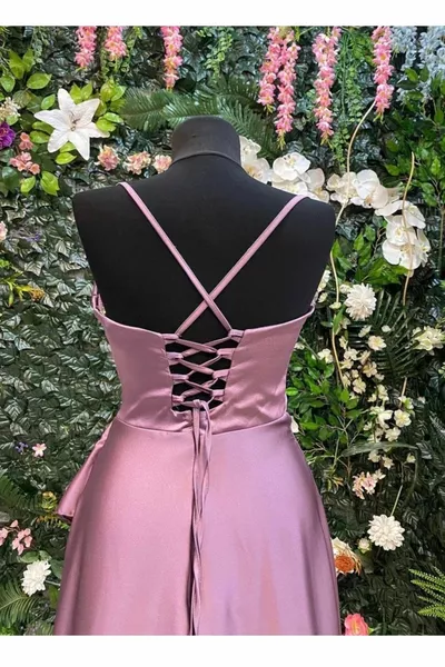 Атласные вечерние платья