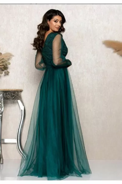 الخصر مطوي الأكمام الدانتيل طلب التخرج وعد الخطوبة فستان الزفاف مساء اللباس