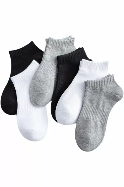 Unisexe 6's Chaussettes colorées de base d’été