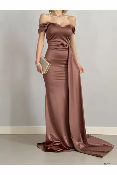 Женское платье для мальчиков макси с воротником и хвостом