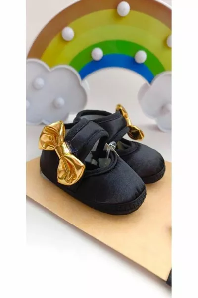 Or Chic Bébé Fille Bandana Et Chaussures 0-6 Mois Mignon Mignon Confortable Semelle Souple