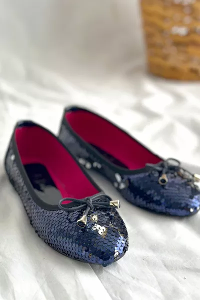 سلسلة البحرية الأزرق الترتر المرأة الباليه الشقق