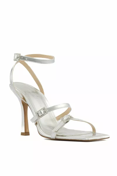 Sandali con Tacco Argento - BROAD