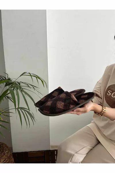 Pantofole da uomo a scacchi Guest House con suola morbida