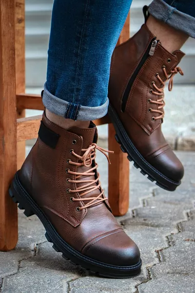  مريحة دافئة بطانة عدم الانزلاق الوحيد سستة أحذية الرجال البريدية