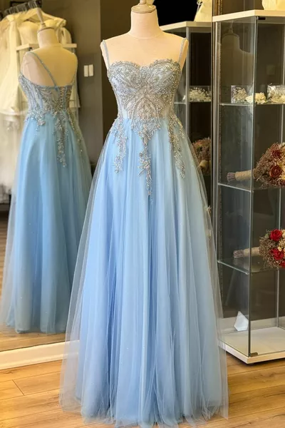 الجليد الأزرق بريق الدانتيل تراكب ماكسي طول مساء اللباس وفستان الخطوبة
