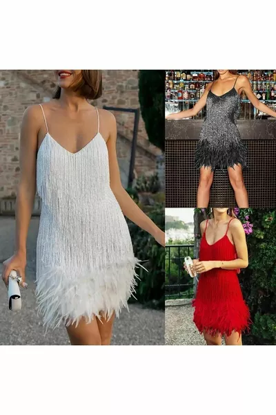 المرأة منخفضة قطع بريق الريش مصغرة مساء اللباس الحناء ليلة حزب التخرج بعد حزب مساء اللباس