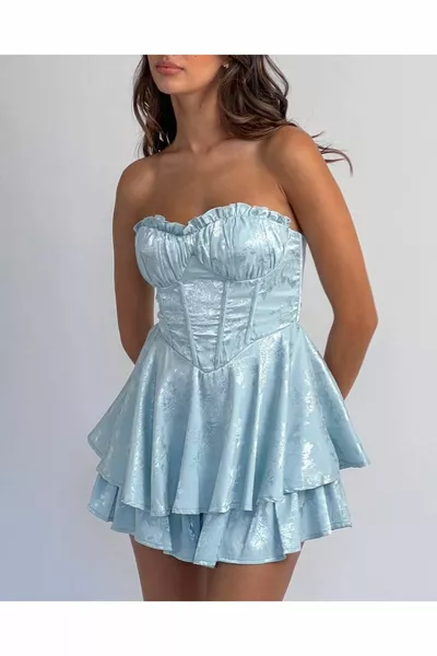 Abito da donna Premium Design senza spalline mini vita