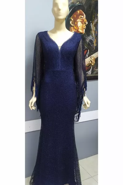 Elb  Glitter Long Evening Dress