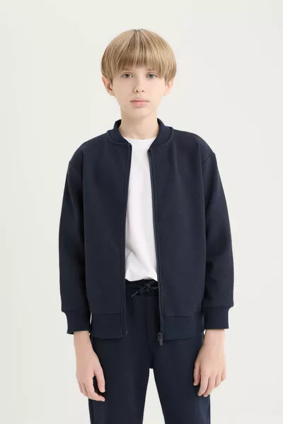 Мальчиковая школьная куртка-пилот с воротником-регланом, на молнии, с двумя карманами, легкая, сезонная AU