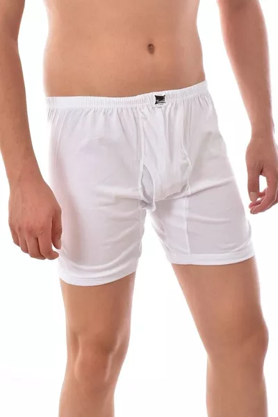 بوكسر رجالي أبيض بستة قطع بأرجل