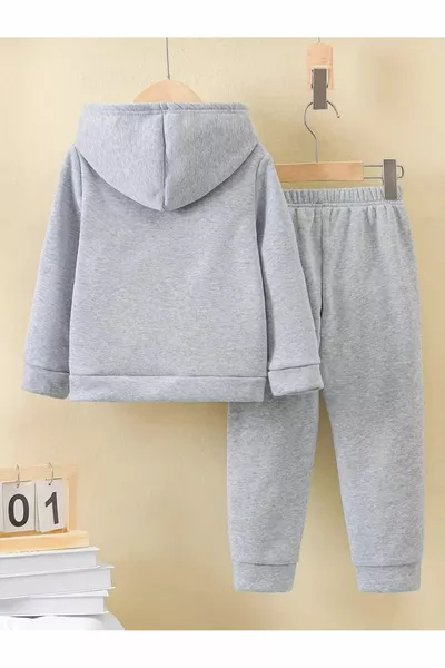 ZIP-UP PRINTED UNISEX COTTON CHILDREN'S SET TOP AND BOTTOM CODE: