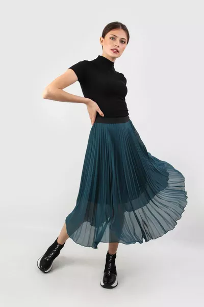 Юбка из шифона с плиссировкой ()