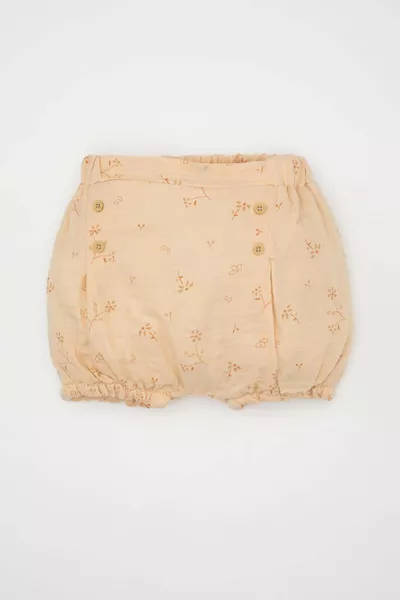 Baby Girl Floral Muslin Shorts SM