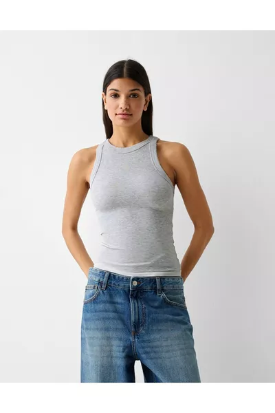 Set di 3 Canotte con Scollo a U (BIANCO, NERO, GRIGIO)