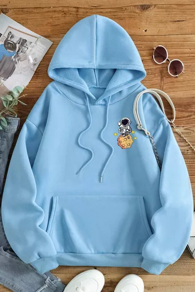 Oversize-Sweatshirt mit Galaxy-Aufdruck