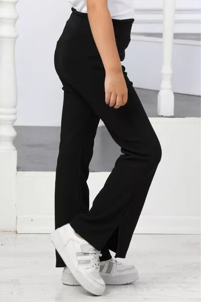 بنطال بنات إسباني بخصر مطاطي 