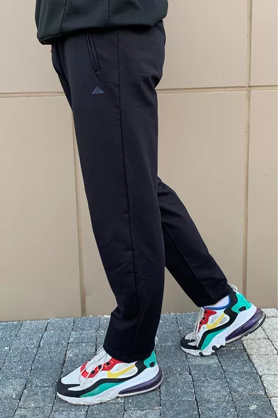 Pantaloni della tuta da uomo con vita elasticizzata, gamba dritta e 3 tasche