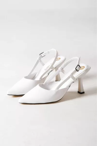 كعب نسائي مفتوح الظهر مشبك الموسم الجديد كعب 8 سم