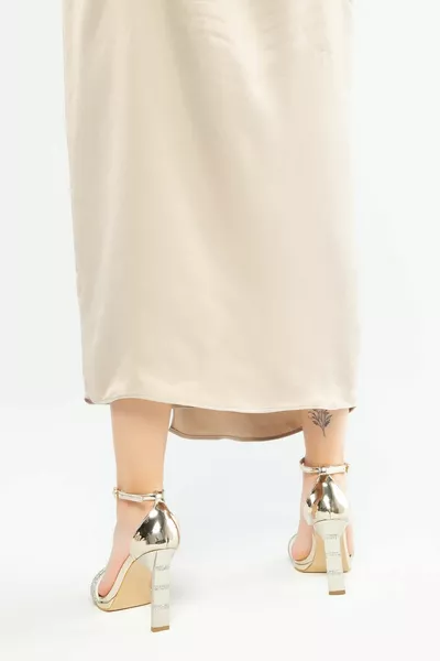 Women's Vegan Heeled Slippers Bn Sndlt 