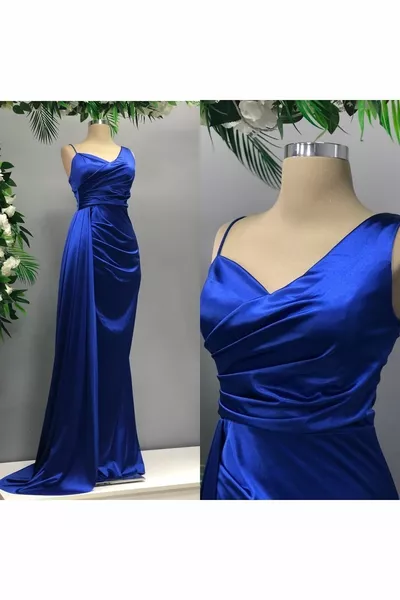 Saten Nişanlık Evden Alma Dış Çekim Elbisesi Abiye