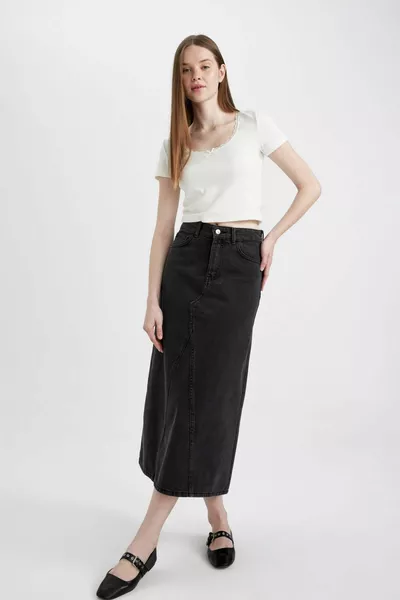 Long Fit Jeans Langer Rock SM