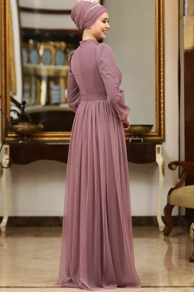 Легендарное вечернее платье в хиджабе Сушеная роза