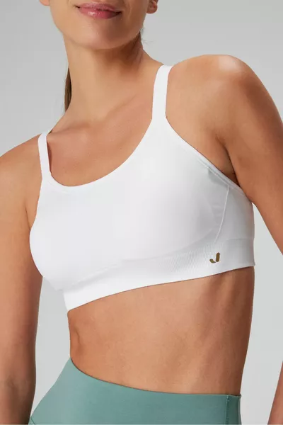 Bauru Wrap-Up, Bustier Couvert Blanc avec Bretelle Croisée dans le Dos