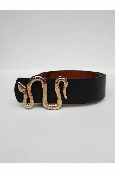 Ceinture femme avec boucle serpent
