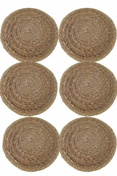 Wicker Jute Supla Set of 6 American Service Cm Diameter Supla 6 Pieces