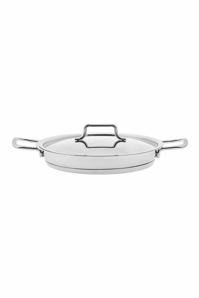 Kitchen lover Steel Grey Kunefe Pan with Induction Bottom  cm