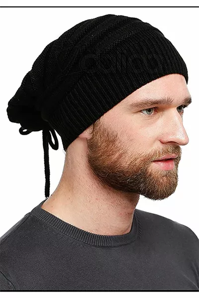 متعددة الأغراض الشتاء الرقبة دعامة قبعة صغيرة قبعة سوداء