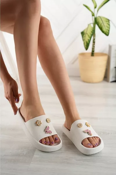 Gel da donna White Stone Daily Beach Sea Pool Pantofole