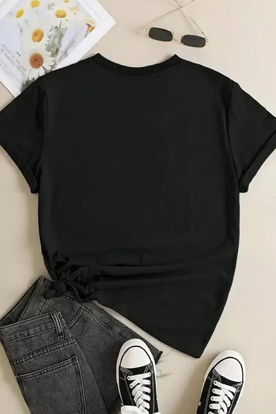 Unisex Herzen bedrucktes Design T-Shirt