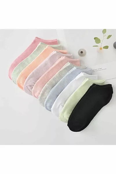 8 أزواج من القطن الاقتصادي مختلط اللون الجوارب النسائية الجوارب