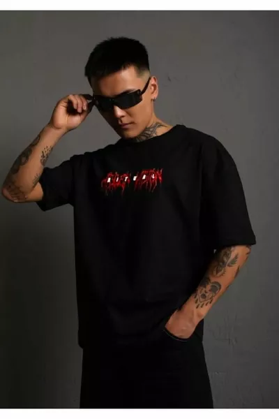 Rotes Vaxma Oversize-T-Shirt